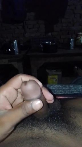 Hot Indian Guy Masturbating Hairy Cock
