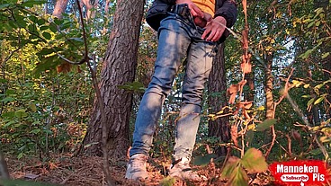 Stopped to take a piss in the woods while on a walk