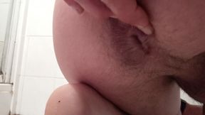 Inserting candy into the anus