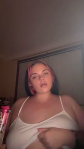 Slutty stoner strip while smoking medi