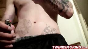 ”Curvy booty thug Kyd Cash loves to smoke & jerk his huge dick”