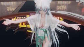 0199 -【R18-MMD】Volcaloid Foxy Haku 弱音 - 醉花荫