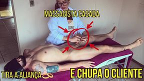 Massagista Casada Tira Alian&ccedil_a pra Mamada Quente no Cliente