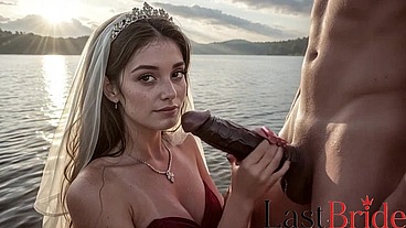I lifted up this bride's dress and fucked her tight pussy deep [Ai]