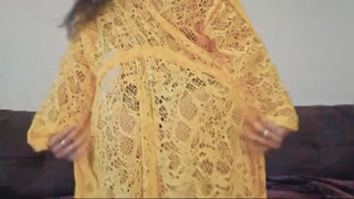 Brunette masturbating alone!