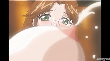 Hentai babe can't wait to get fucked, while her partner is milking her massive tits