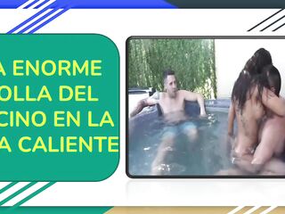 LA ENORME POLLA DEL VECINO EN LA TINA CALIENTE-ESPAÑOL-AUDIO EROTICO