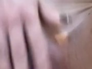 Washing my pussy inside having fun Fucking with a shampoo.