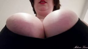 POV breast tease close-up