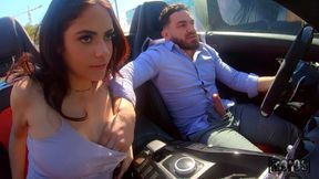 Brunette Babe Surrenders to Public Desire for Sweet Reward