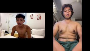 Asian Twink Drills Indian Twink Live on Cam
