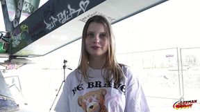 german scout - first anal sex for german skylar sweet at pick up casting in berlin