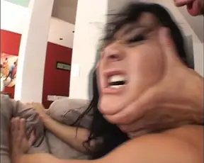 Three hard cocks pleasing a busty dark haired German MILF