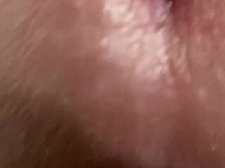 Precum oozing close up