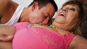 ”Sexy stud undressing & banging a gilf”