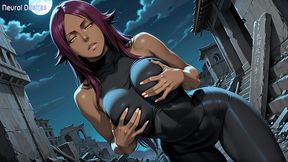 yoruichi’s sensual shadow in sleek (ai video)