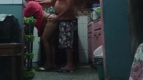 My mother-in-law was in the kitchen making food and he came in and fucked her doggy style.