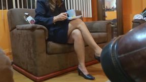 My 58 year old wife gets dressed and enjoys a party with her boss, very excited she returns home to fuck