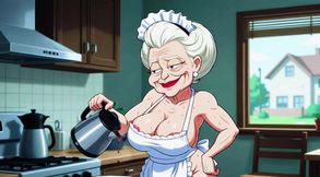 Ai Matures in Kitchens with Big Tits