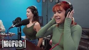 MOFOS - Bree Brooks Teases Johnny Love With Her Tits, Turning A Live Podcast Into A Passionate Fuckfest