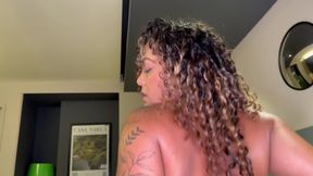 Surprise Gift, Huge Brunette Ass Enjoys My Big White Cock, Interracial Sex with Carla Morelli