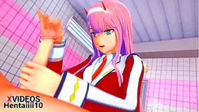 Zero Two Pleasures Partner with Sensual Blowjob Action – Hot Hentai Scene