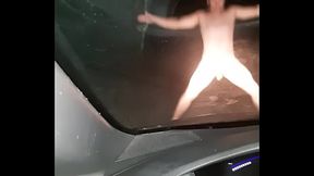 Horny stud doing jumping Jack'_s naked