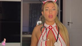 Pretty Blonde Busty Nurse Eye Contact - Blonde Nurse