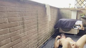Backstage of Flashing and Have Fun on Balcony
