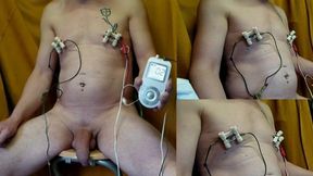 E-Stim clamps nipples homemade for cum