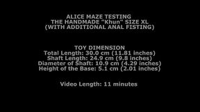 Alice Maze Testing The Handmade Khun Size XL (With Additional Anal Fisting) TWT329