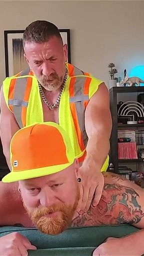 Construction Worker Coffee Break Gangbang