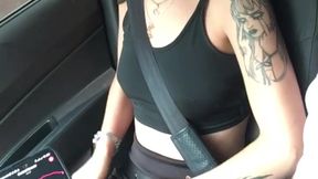 the uber driver controls my lush toy until he makes me cum