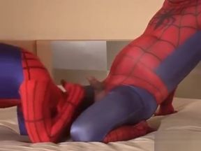 Spiderman fucking Spiderman bareback