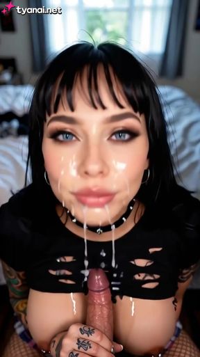 Curvy blonde pro gets solo with teen big dick ass in AI-generated