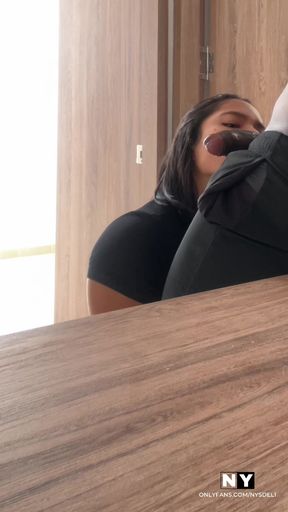 I wanted to try my stepfather&#039;s BBC -amateur couple- nysdel