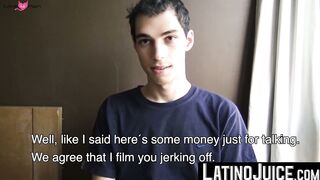 Skinny latino twink Kevin intensely fucked behind for some extra cash