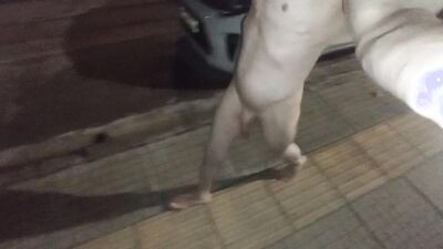 Piss shower, spanking and walking naked in public