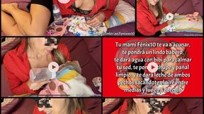 MOM CRILLS YOU AND GIVES YOU BIBI AND CHEST (role)