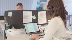 Blonde Brunette Duo Sparks Trouble in Office Heat
