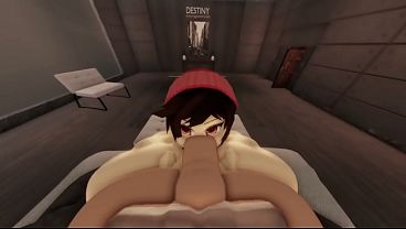 Roblox slut deepthroats dick
