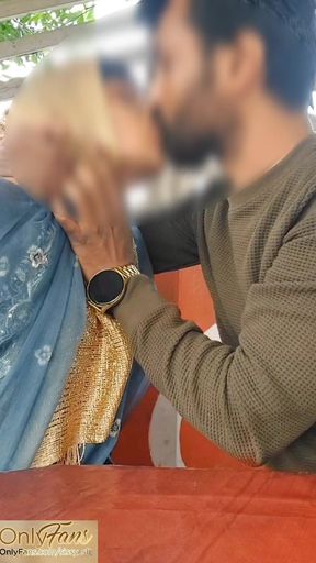 Hijabi Girl Outdoor Risky Oral Sex with Small Cock