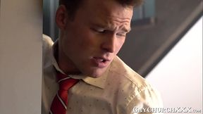 Magnetic lust huge cock pastor pounds on stairwell