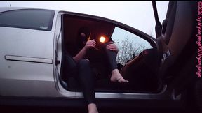geile heels im auto anziehen ** outdoor fun **