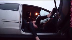 geile heels im auto anziehen ** outdoor fun **
