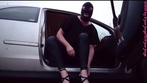 geile heels im auto anziehen ** outdoor fun **