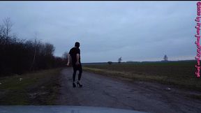 geile heels im auto anziehen ** outdoor fun **
