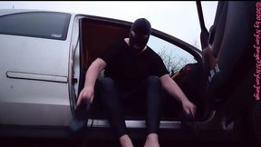 geile heels im auto anziehen ** outdoor fun **