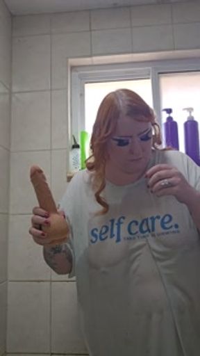 Redheaded Wet T-Shirt Throat Bash