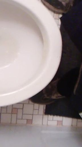 POV Standing up as I Piss